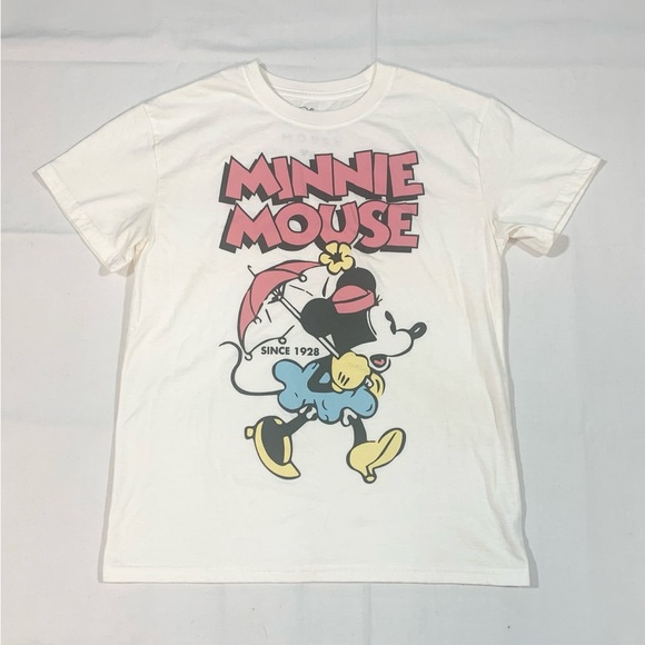 Lot Of 2 Disney Medium Mickey Minnie Mouse Crewneck Coup T Shirt S/S Graphic Tee - Picture 6 of 10
